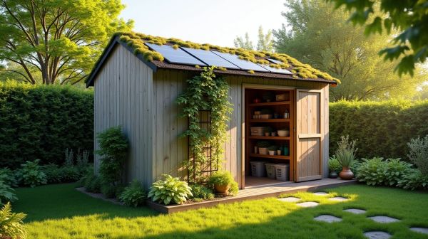 Een composiet tuinhuis biedt stijlvolle en onderhoudsvrije opslag